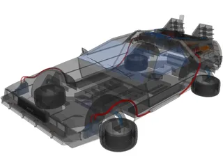 DMC Delorean X 3D Model preview