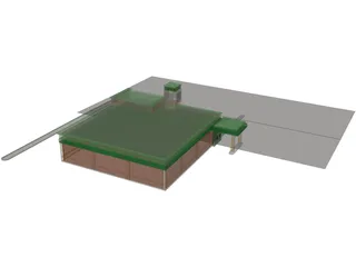 TD Bank Building with Drive Thru 3D Model preview
