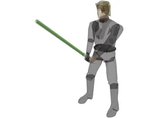 Star Wars Luke SkyWalker Jedi 3D Model preview