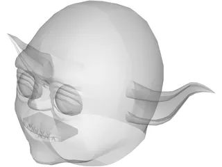 Star Wars Yoda Head 3D Model preview