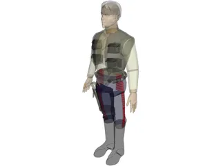 Star Wars Hans Solo 3D Model preview