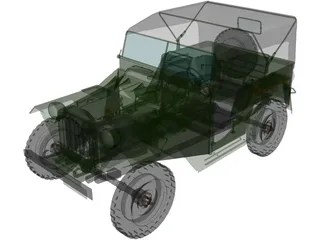Gaz 67B (1944) 3D Model preview