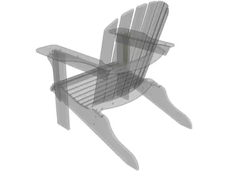 Adirondack Chair 3D Model preview