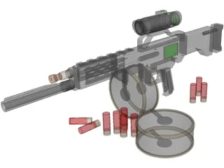 USAS12 3D Model preview