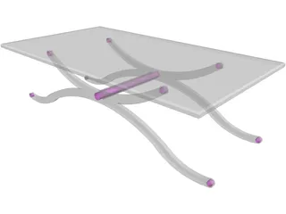 Cocktail Table 3D Model preview