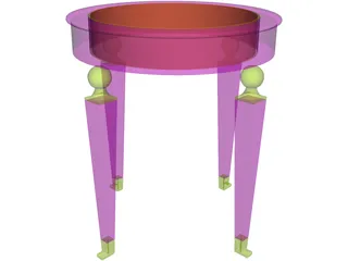 End Table 3D Model preview
