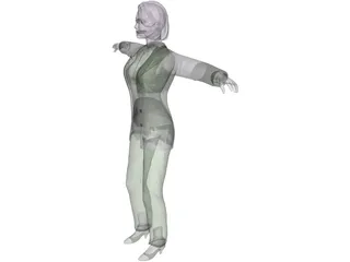 Business Woman 3D Model preview
