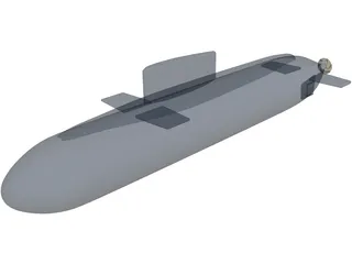 Kilo Class Submarine 3D Model preview