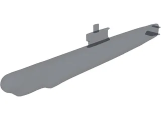 Romeo Class Submarine 3D Model preview