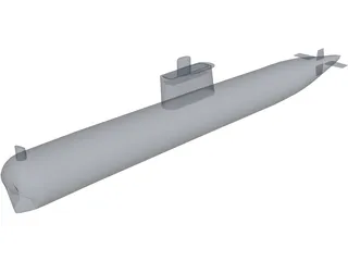 Ming Class Submarine 3D Model preview