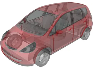 Honda Fit [Jazz] (2002) 3D Model preview