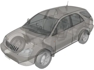 Toyota Harrier 3D Model preview
