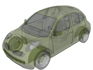 Nissan Micra (2002) 3D Model preview
