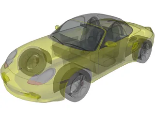 Porsche Boxster S (2002) 3D Model preview