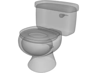 Toilet Bowl Modern 3D Model preview