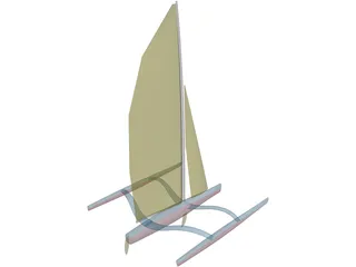 Trimaran 3D Model preview