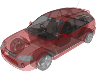 Mazda Familia S-Wagon (1999) 3D Model preview