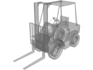 Forklift 3D Model preview