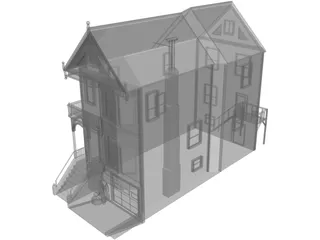 House Urban Victorian 3D Model preview