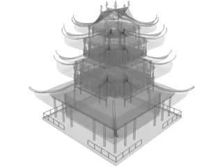 Pagoda 3D Model preview