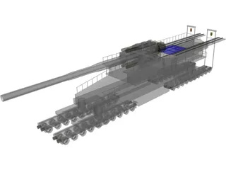 Dora Railgun 3D Model preview