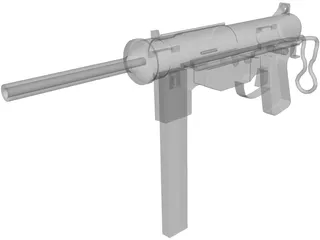 M3 Greese Gun 3D Model preview