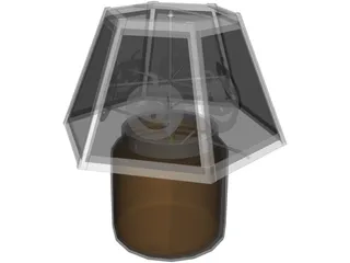 Glass Jar Candle with Halloween Decoration 3D Model preview