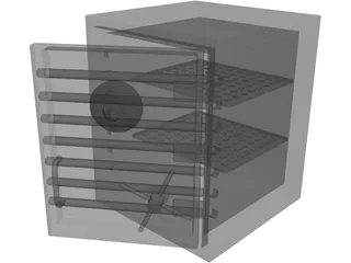 Heavy Duty Combination Safe 3D Model preview