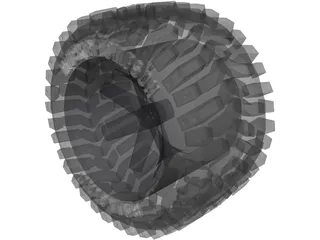 Micky Tompson Baja Claw Tyre 3D Model preview