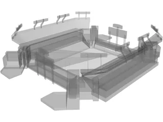 Football Stadium 3D Model preview