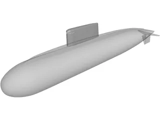 Kilo Russia Submarine 3D Model preview