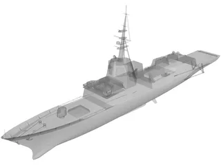 F-100 Norway Frigate 3D Model preview