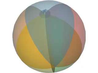Beach Ball 3D Model preview