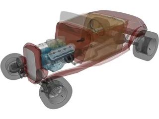 Ford Hotrod Roadster (1932) 3D Model preview