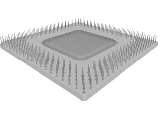 CPU Processor 3D Model preview