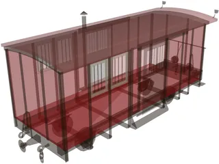 Train Car Box 3D Model preview