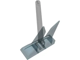 Danforth Anchor 3D Model preview