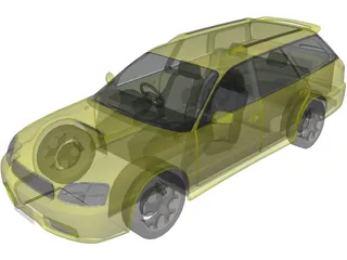 Subaru Legacy Wagon (2001) 3D Model preview