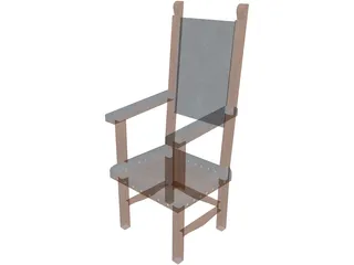 Antique Chair 3D Model preview