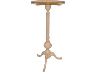 Candle Table 3D Model preview