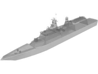 Russian Conceptual Frigate 3D Model preview