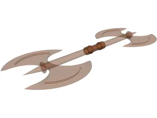 Double Axe 3D Model preview