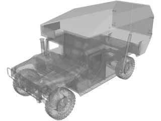 HUMVEE Maxi Ambulance 3D Model preview