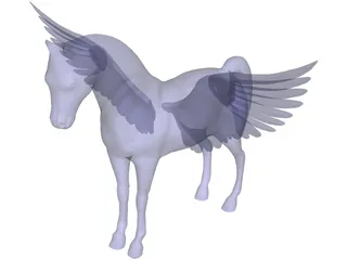 Flying Horse 3D Model preview