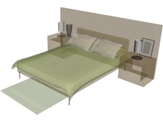 Bed Hospital 3D Model preview