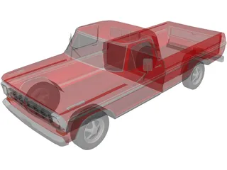 Ford Pickup (1971) 3D Model preview