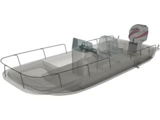 Boston Whaler Boat 3D Model preview