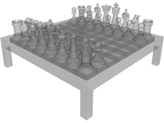 Chess Board 3D Model preview