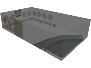 Newcastle United Changing Room 3D Model preview