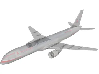 Boeing 757-200 3D Model preview